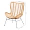 Baxton Studio Colorado Modern Bohemian Natural Brown Rattan and Black Metal Accent Chair 224-13131-ZORO - alternate 4